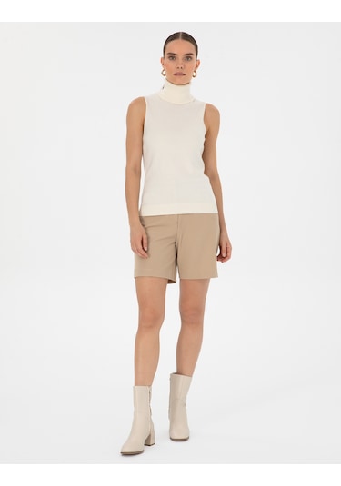 Pierre Cardin Kadın Ekru Kazak /triko 50316336-vr019 Ekru