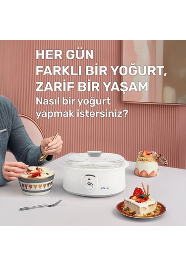VZN KA4010 20 W 1.5 L 7 Kavanozlu Profesyonel Yoğurt Makinesi