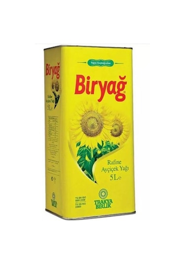 4'lü Biryağ Ayçiçek Yağı Teneke 5 Lt.