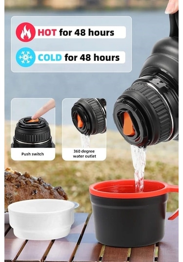 4 Litre Aile Boy Paslanmaz Çelik İSSİ Termos Dağcı Termos
