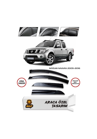 Nissan Navara 2005-2016 Cam Rüzgarlığı 4lü