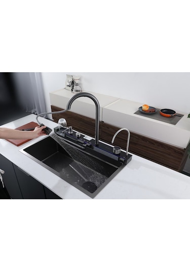 Dijital 304 İthal Akıllı Eviye Ve Batarya Seti Antrasit Gri