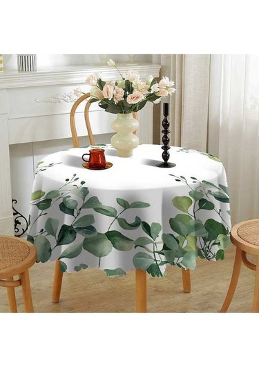 Novahub Yuvarlak Yuvarlak Yeni Ve Su Örtüsü Noel Masa Geçirmez Elli Dayanıklı Bir Aşınmaya Xe Beyaz