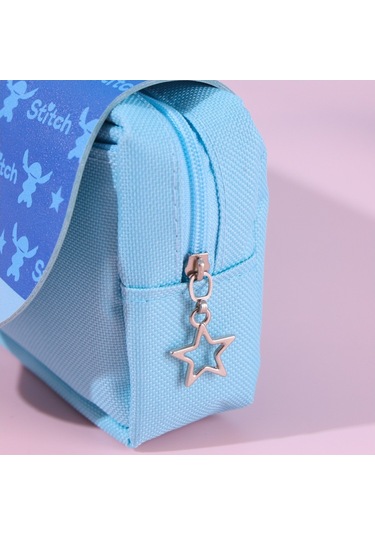 Sevimli Çizgi Film Karakterli Stitch Desenli Okul Kırtasiye Malzemeleri İçin Şık Ve Kullanışlı Kalem Kutusu MAvi