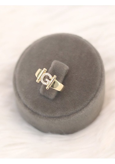 14 Ayar Altın Küçük G Harfli Yüzük