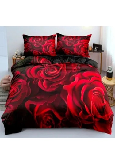 Rose Love Tek Kişilik 3 Parça Antibakteriyel Nevresim Takımı