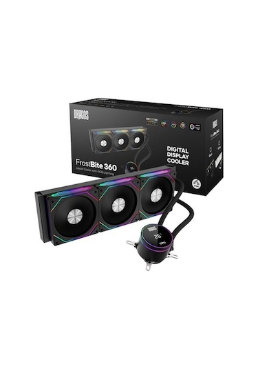 Dragos Frostbite 360 Intel-amd 360mm Isı Göstergeli Argb Siyah Sıvı Soğutucu