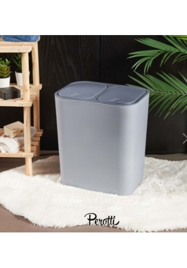 Perotti 13252 Milton Grey 15lt 2 Li Çöp Kovası Beyaz
