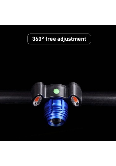 Soulader Mtb Bisiklet Ön Farı Usb Şarjlı, Güçlü Işık, Su Geçirmez, Gece Güvenliği Sağlayan, Kompakt Ve Dayanıklı Bisiklet Lambası, Kolay Kurulum, 9x7.5 Cm Boyutlarında Pratik Tasarım Siyah