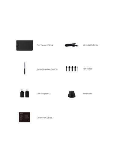 Huion HS610 10 x 6.25" Grafik Tablet