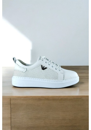 Ktty05 Hakiki Deri Yumuşak Esnek Lastik Bağcıklı Ortopedik Erkek Ayakkabı Beyaz