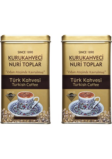Nuri Toplar 2x300 Gr Teneke Kutuda Geleneksel Türk Kahvesi 600 Gram