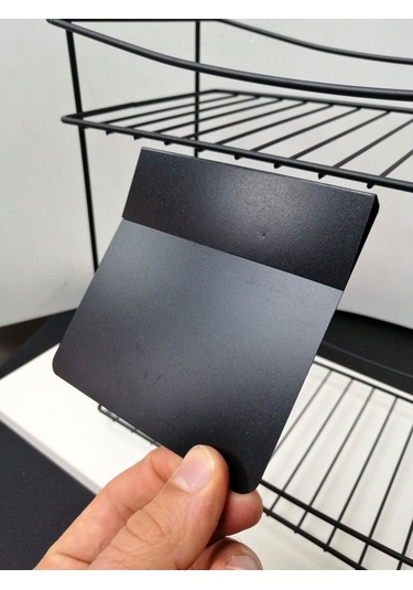 10 Adet Silinebilir Siyah Etiket 10 x 10 CM Tel Raflar 8 Mm Kalınlık