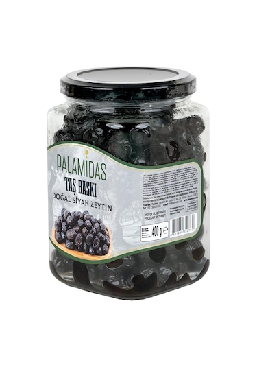 Taş Baskı Doğal Siyah Zeytin 400 Gr Cam Kavanoz