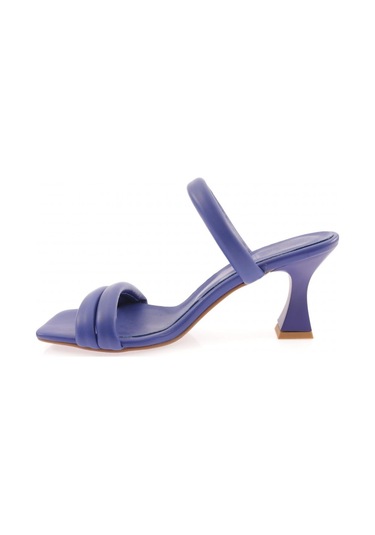 Dgn 3025-23y Kadin İki Sirali Bantli Kadeh Topuklu Terlik 3025-2261-R8855 Saks Dgn 3025-23y Kadin İki Sirali Bantli Kadeh Topuklu Terlik 3025-2261-R8855 Saks