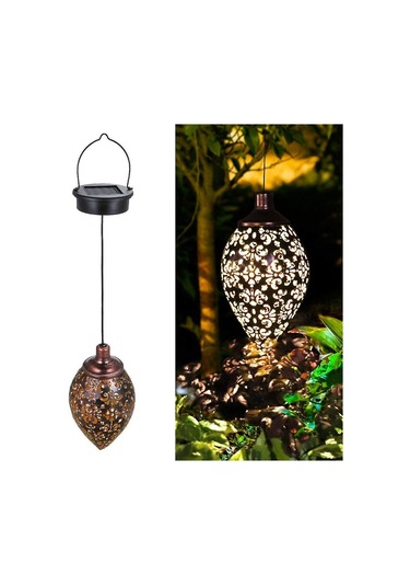 Güneş Enerjili Fener Ferforje Sokak Aydınlatma Konik