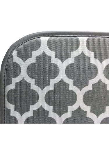 Shineyee Büyük Boy Çift Taraflı Mikrofiber Mutfak Tabak Kurutma Matı, Beyaz Kafes Desenli, 45x60 Cm, Su Emici Ve Dayanıklı Beyaz