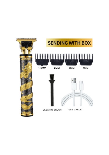 T9 Elektrikli Saç Kesme Makinesi Elektrikli Pusula Elektrikli Pusula Panlong Siyah Altın Doğrudan Şarj