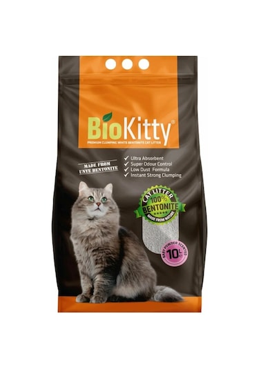 Biokitty Baby Powder Kokulu İnce Taneli Topaklaşan Kedi Kumu 10 L