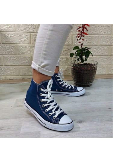 Fiyra 555 Kot Mavi Uzun Unisex Sneaker Keten Spor Ayakkabı 001