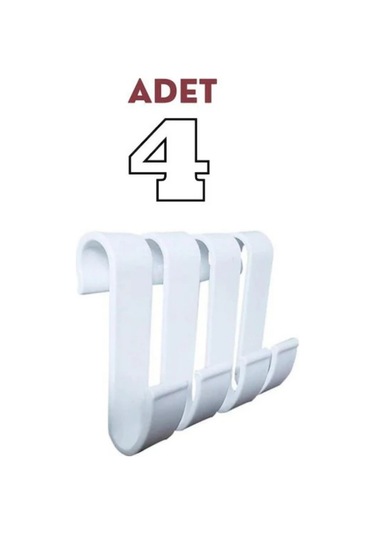 Büro Ev Ofis Düzeni İçin 4adet Kanca Tip Askı Aparatı Seti Diğer