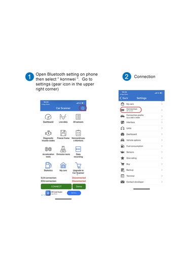 Dianziye Konnweı Kw906 Kırmızı Obd Arabalar Arıza Tanı Cihazı, Bluetooth 5.0, Android Ve İos Desteği, Abs Malzeme