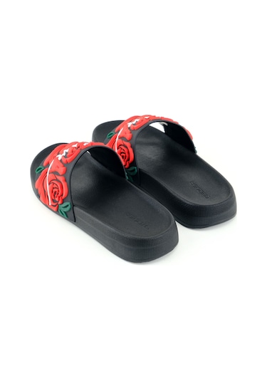 Gezer Kadın Yazlık Rahat Taban Ev Bahçe Günlük Terlik Kırmızı