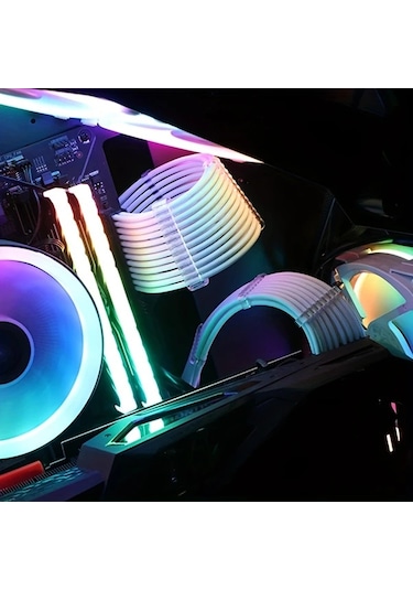 Xuweiwei Psu Uzatma Kablosu Kiti Siyah Atx 24pin Pcıe 8pin Eps Cpu 8pin Mod Kollu Güç Kaynağı Kablosu