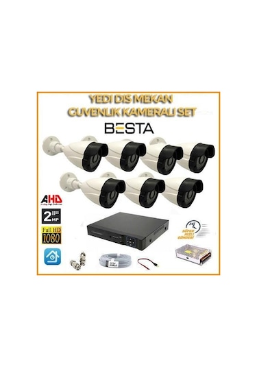 2mp 1080p 7 Dış Mekan Kameralı Ahd Güvenlik Seti 30191447