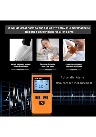Dijital Lcd Elektromanyetik Radyasyon Dedektörü Metre Dozimetre Test Cihazı Sayaç