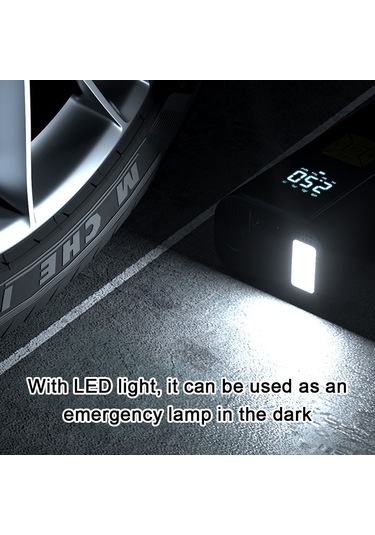 Ranyeek Akıllı Otomobil Hava Pompa, Dijital Basınç Göstergeli, Otomatik Durma, Led Işıklı, Usb Ve Araç Şarj Desteği, 150psı, Dahili Li-pil