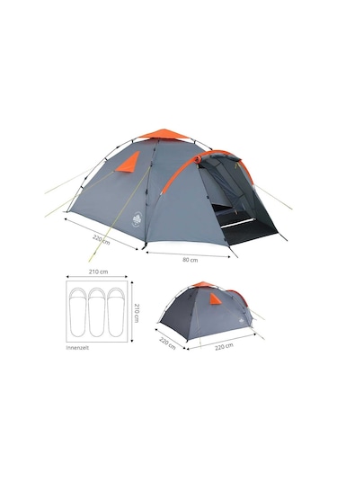 Where Tomorrow Family Otomatik Çadır-gri Gri