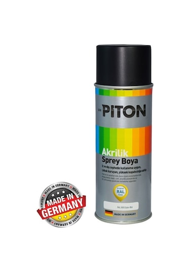 Piton Akrilik Sprey Boya 400 Ml Ral9005 Yarı Mat Siyah