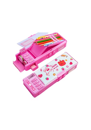 Ww B2302 Çok Fonksiyonlu Şifreli Kilit Kalem Kutusu-pembe