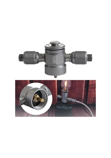 Suntek 3 Çıkışlı Kamp Izgara Adaptörü Sırt Çantasıyla Gri