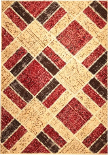 Patchwork El Dokuma Anadolu Halısı (431184305) Kırmızı