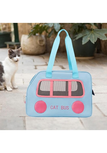 Suntek Kedi Taşıma Çantası Çok İşlevli Yavru Köpek Mavi