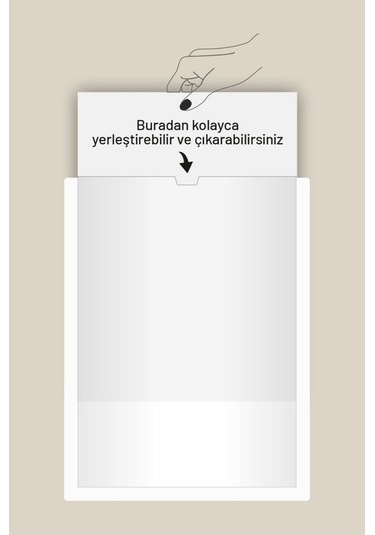 10 Adet A4 Beyaz Belge Sertifika Çerçevesi Kendinden Yapışkanlı Kolay Değiştirilebilir Föylük