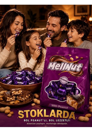 Mellnut Fıstıklı Çikolata 1 Kg 2 Adet Bayram Şekeri