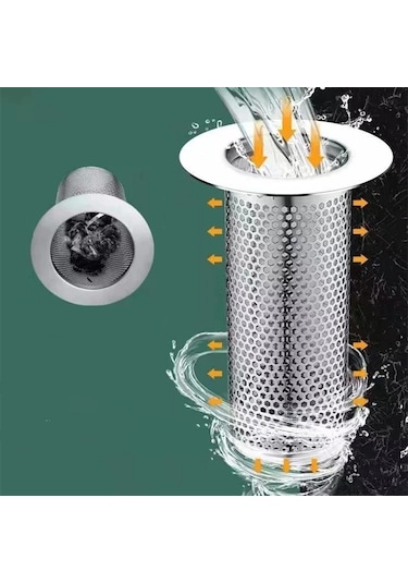 Paslanmaz Çelik Yer Sifonu Filtresi Saç Catcher Duş Lavabo Çelik