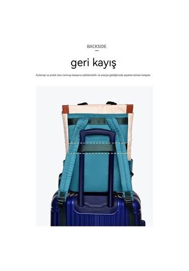 Oloey Kadın Sırt Çantası Su Geçirmez Oxford Kumaş El Sırt Çantası Yeşil