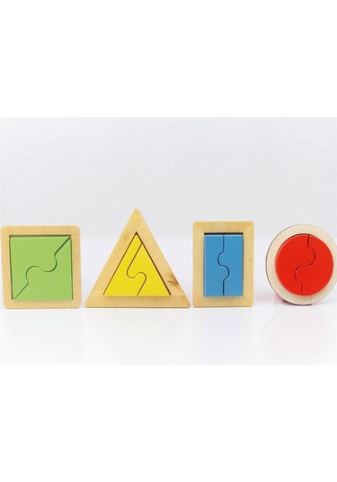 Ahşap Parça Bütün Tekli Geometrik Set