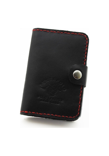 Penta Polo Haki̇ki̇ Deri̇ Şeffaf Kart Gözlü Kartlık Cüzdan