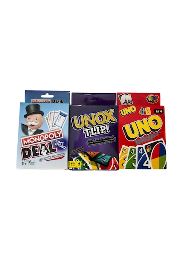 Monopoly Deal/unox Ve Tlip 3 Lü Muhteşem Set