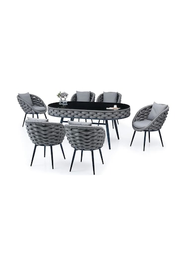 Alessa 6 Kişilik  Balkon Bahçe Masalı Takım