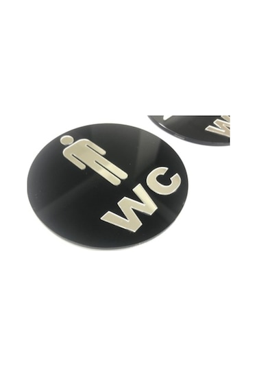 Appcity Bay Bayan 3 Boyutlu Wc Kapı Yönlendirme Levhası 10Cmx10Cm