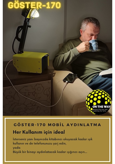 Göster 170 Taşınabilir Mobil Aydınlatma Ünitesi El Tipi Projektör
