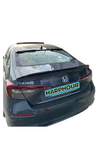 Honda Civic 2022+ Fe1 Bagaj Üstü + Cam Üstü Spoiler 2 Li Set İthal Pianoblack Abs Plastik