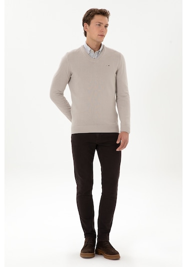 U.s. Polo Assn. Erkek Taş Kazak /triko 50313668-vr049 Tas