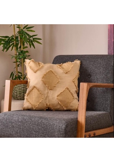 Evidea Soft Ros Kırlent - Hardal - 45x45 Cm Hardal